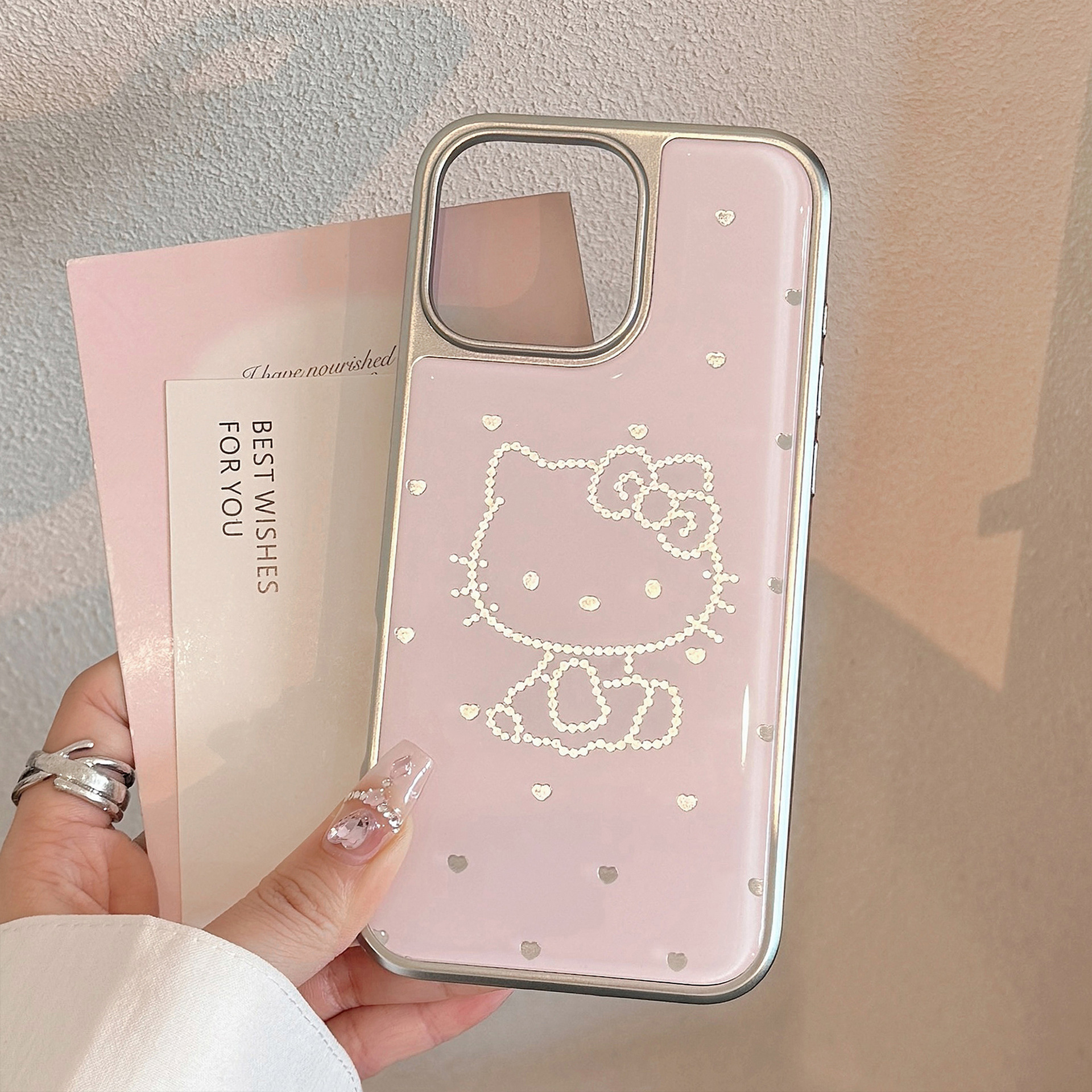 Funda para iPhone 16 con diseño de gato dulce, chapada en oro y epoxi, compatible con iPhone 17, Apple 15 Pro Max, iPhone 13 y Huawei.