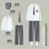 Long-sleeve, trousers, tie, badge, JK style (Japanese school style)