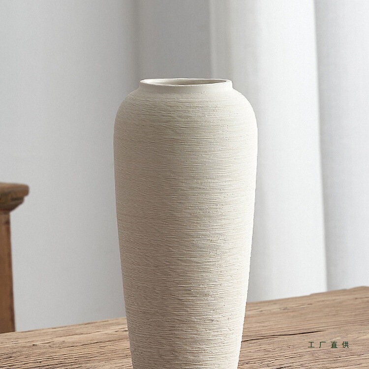Vase Decoration for Living Room, Ceramic Flower Arrangement, High-End Pottery Jar, Wabi-Sabi Style, Floor-Standing, New Chinese Style, Hydroponic Dried Flowers, Rustic Pottery Vase Decoration for Living Room, Ceramic Flower Arrangement, High-End Pottery Jar, Wabi-Sabi Style, Floor-Standing, New Chinese Style, Hydroponic Dried Flowers, Rustic Pottery