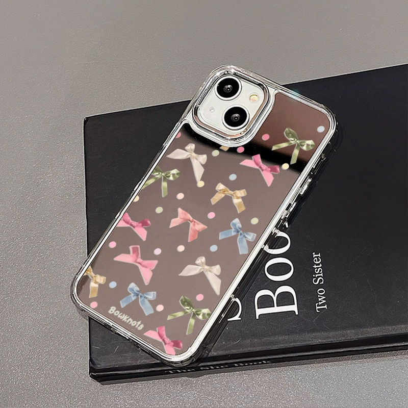 Apple, совместимый чехол для телефона с бантром, iPhone16 Pro, iPhone 14, зеркало, iphone