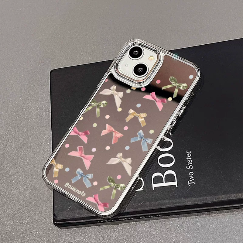 Apple, совместимый чехол для телефона с бантром, iPhone16 Pro, iPhone 14, зеркало, iphone