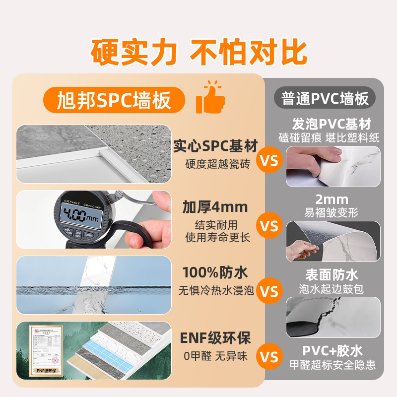 spc石晶墙板仿瓷砖酒店卫生间翻新改造石塑护墙板速装淋浴房防水|undefined