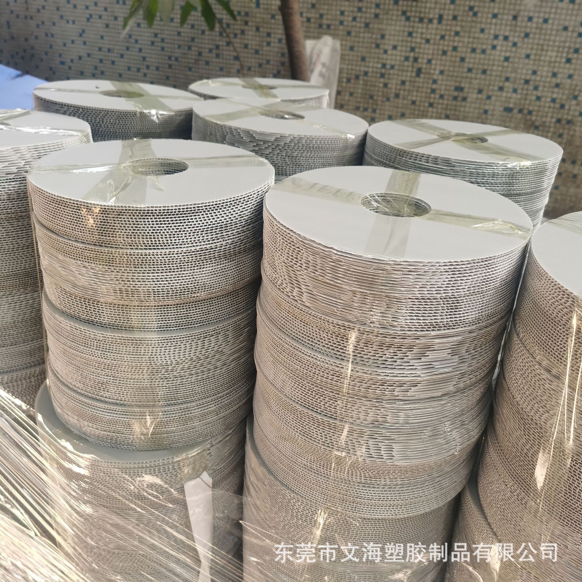 厂家定制全新料蓝色PP中空板圆圈隔板万通塑料板 防水耐用内材板