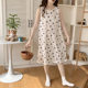 Cross-border live broadcast-27th batch of 2024 summer new wrinkled cloth nightgown short sleeve ladies vest sweet home clothes