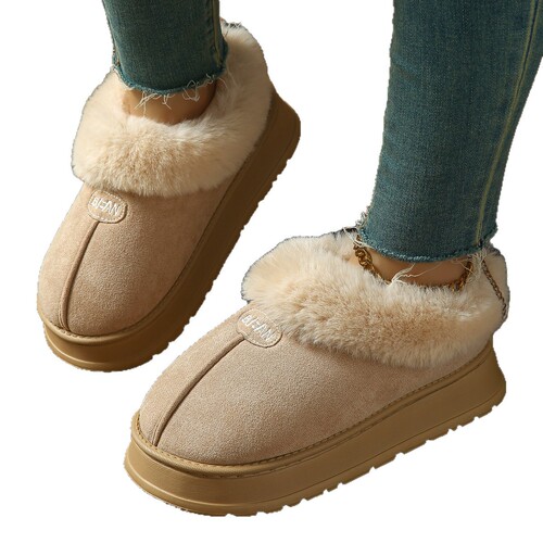 Factory Direct Supply Cross-Border Dropshipping Men and Women Snow Boots for Autumn and Winter Home Use Plush Cotton Shoes Wholesale Small Order Customization