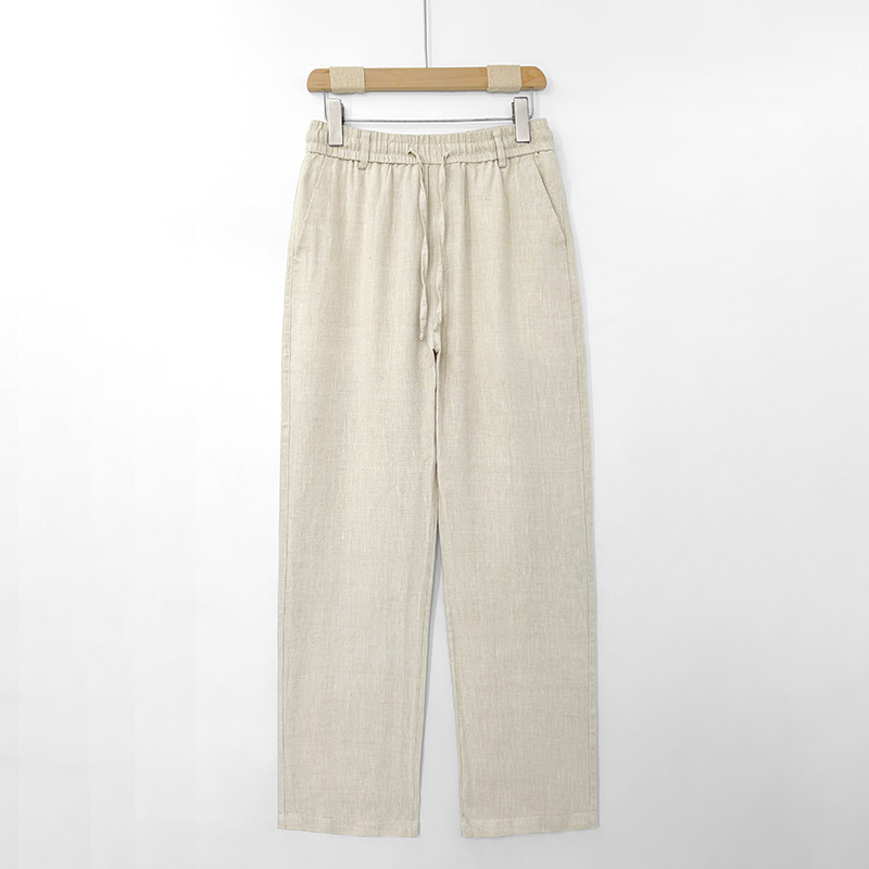 Eight Pairs of Classy Pure Linen Men's Pants for Spring and Summer, Accessible Luxury Old Money Style 100% Linen Pants, Men's Straight Casual Pants