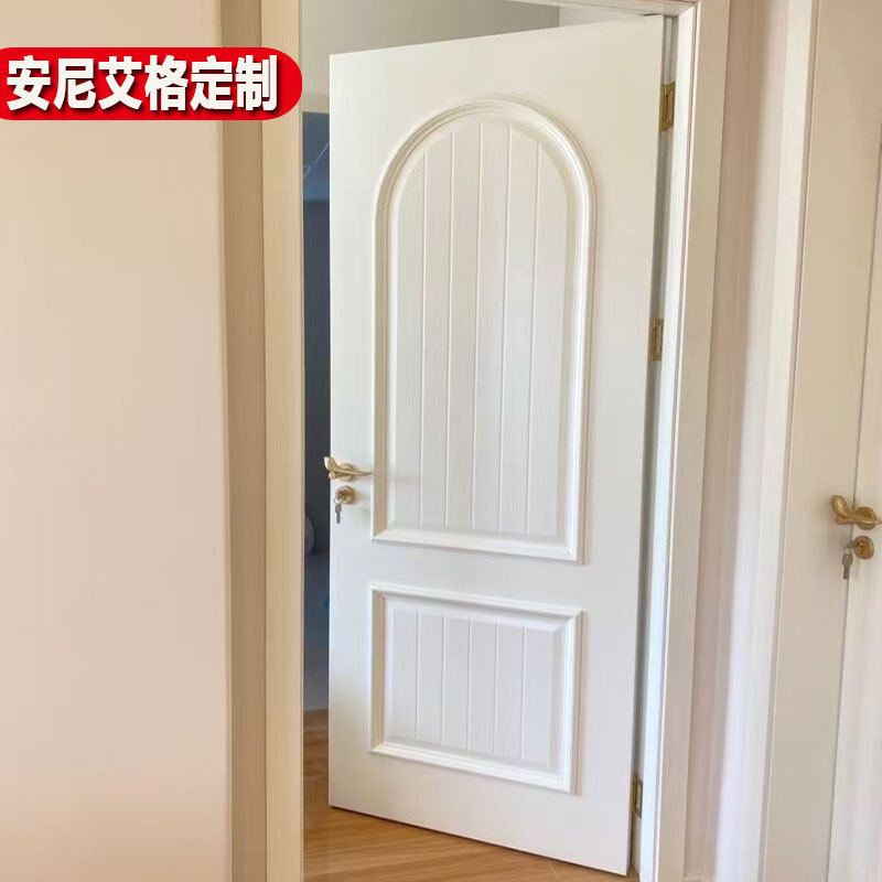 Wooden Door with Paint Finish, Bedroom Door with Door Frame, Includes Installation, Single Door, Solid Wood Composite Door, Swing Door, Interior Door, Soundproof