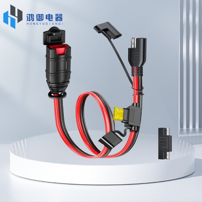 NOCO GC009 SAE延长线兼容NOCO Genius智能电池充电器14AWG 0.3米