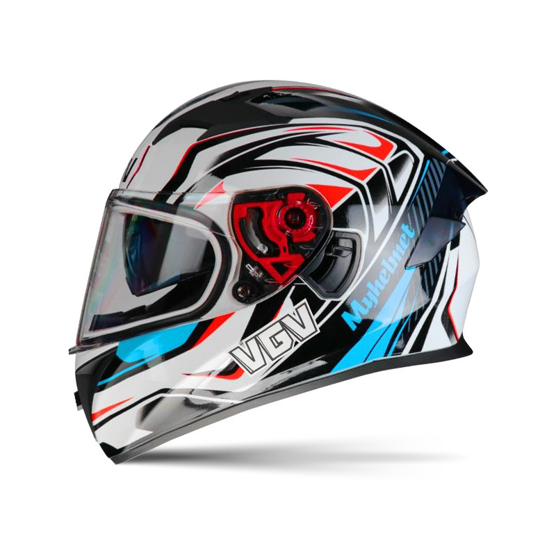 [En stock] Casco de motocicleta certificado 3c Casco completo para hombre Casco de seguridad de motocicleta de cuatro estaciones de doble lente de invierno