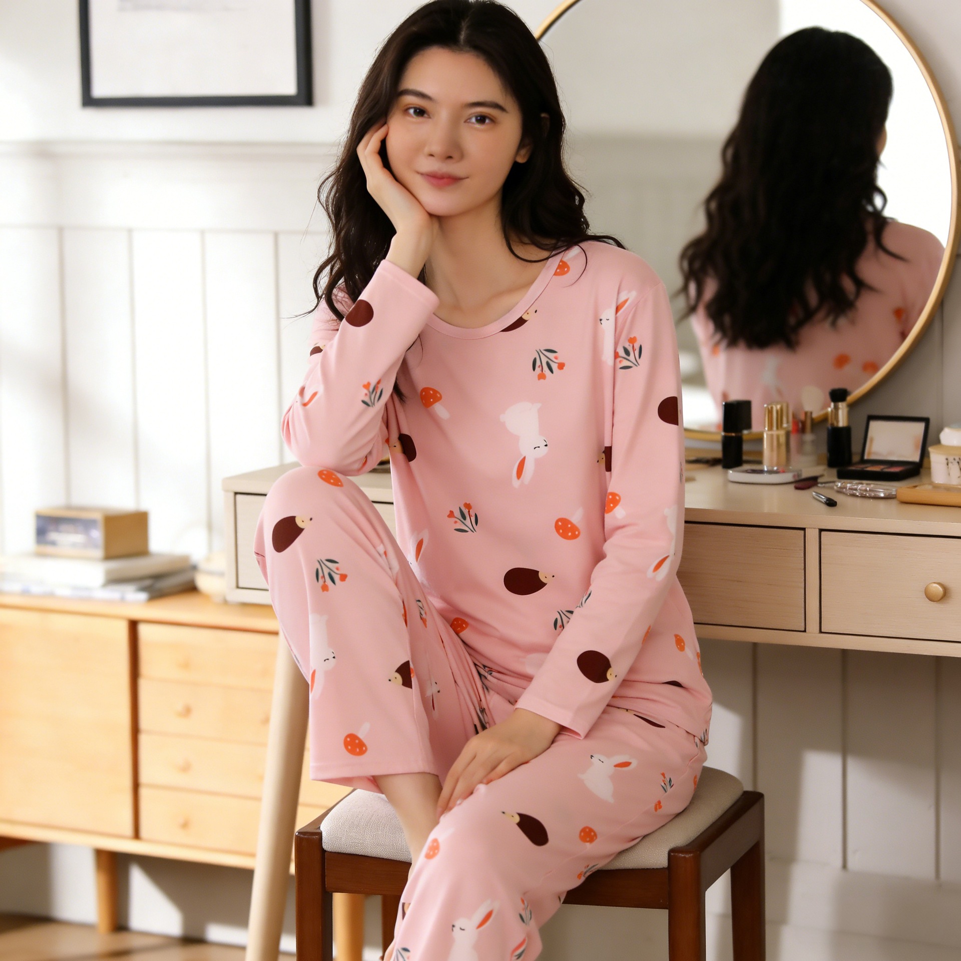 두꺼운 SMX 핑크 버섯 롱 세트