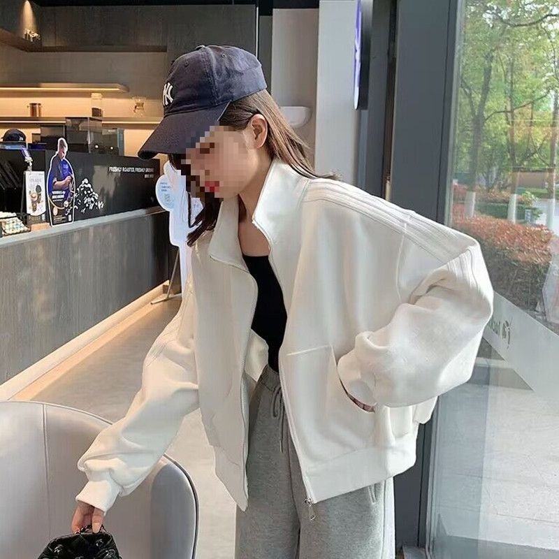 拉链运动外套女2025春秋新款棒球服休闲显瘦夹克开衫上衣宽松百搭|undefined