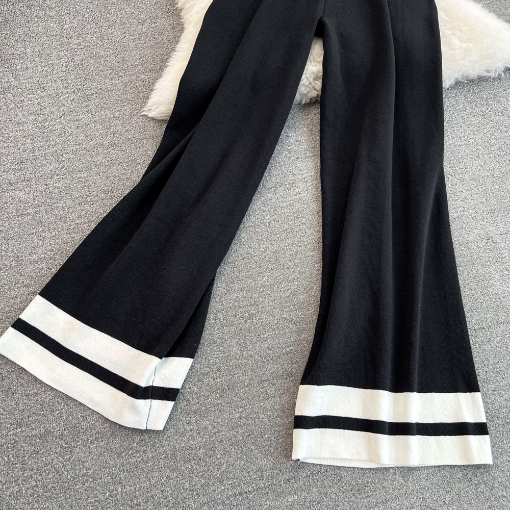 473g Weight Sleeveless Sleeve Length Polyester Fabric Type Pant Co-ord Set Sets Type 2 Pieces Set Quantity Daily Occasion Round Neck Neckline Loose Fit Type Stripe Pattern Summer Season Women's Gender Casual Style Daily Women's Casual Stripe Polyester Pant Co-ord Set Pants Sets 24