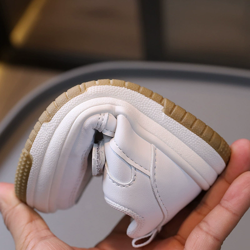 Детские спортивные кроссовки, sneakers для девочек, обувь для мальчиков, белые кроссовки на липучках, осень, мягкая подошва