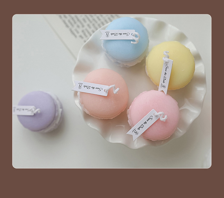 Mode Macarons Paraffin Kerze 1 Stück display picture 9