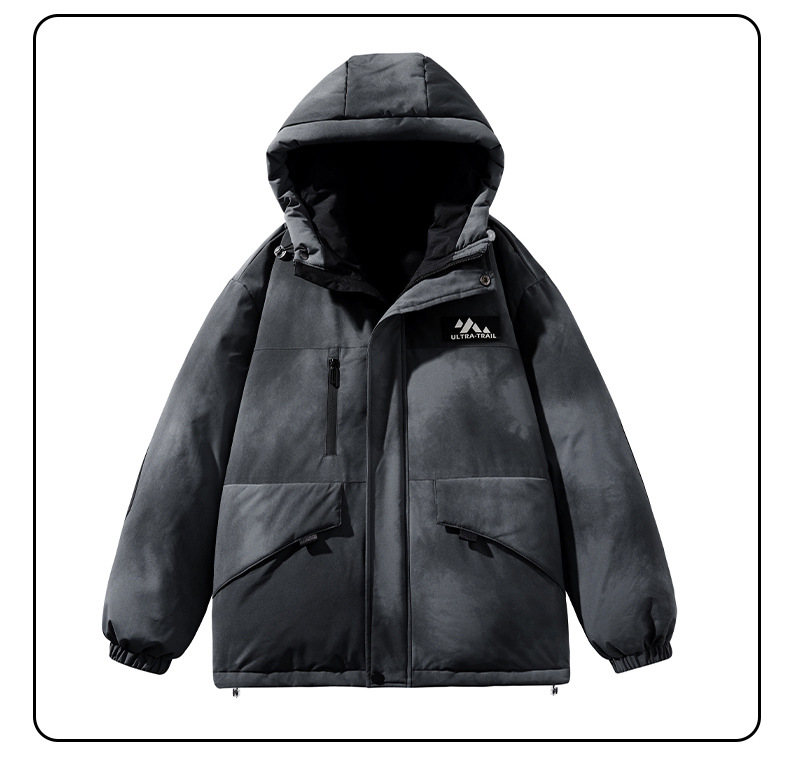 Veste à capuche multicolore polyvalente et chaude à col montant pour homme, nouvelle collection hiver 2024_voghion.com