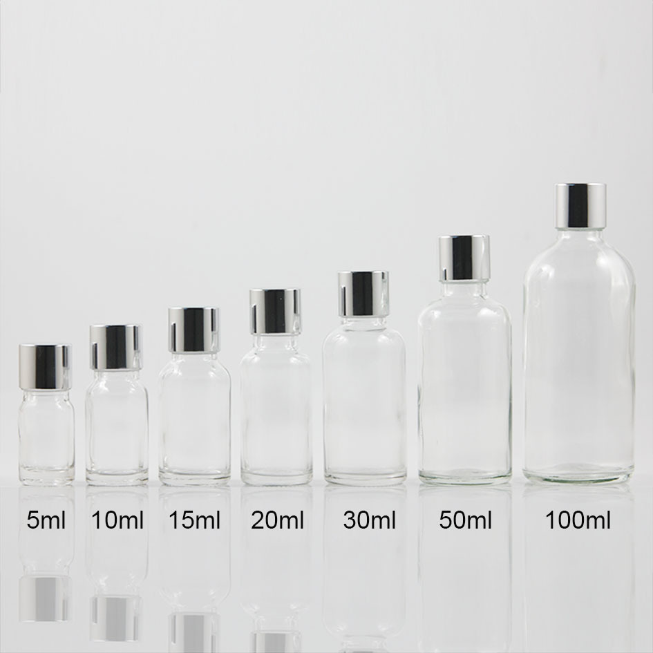 5/10/15/20/30/50/100ml透明原料玻璃内塞旋盖镀晶剂瓶花水瓶