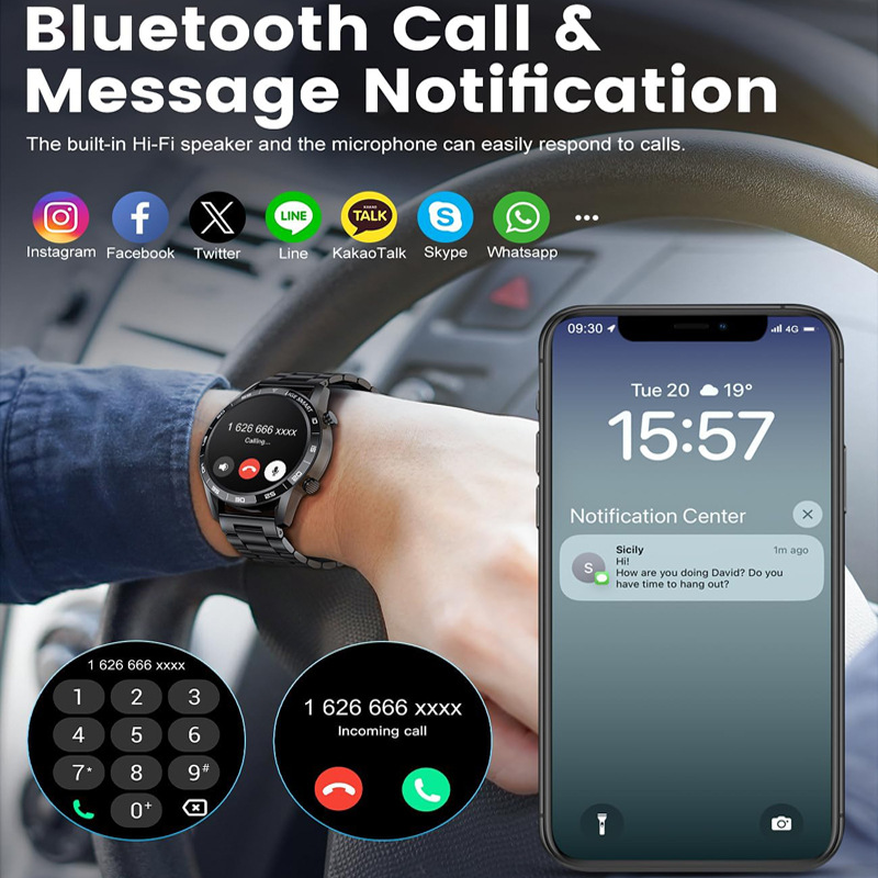 跨境爆款智能手表男士Smartwatch運(yùn)動(dòng)防水藍(lán)牙通話健康監(jiān)測手環(huán)