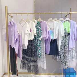 伊布都25夏季新款连衣裙上衣品牌女装折扣批发可可尼网络直播货源