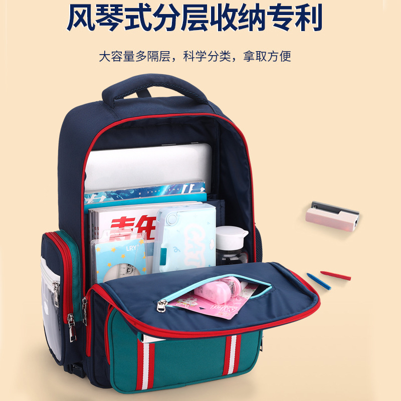 Mochila escolar de tirón de pescado natural para estudiantes de primaria de 1 a 5 años, niños y niñas, explosiones transfronterizas ligeras a prueba de salpicaduras