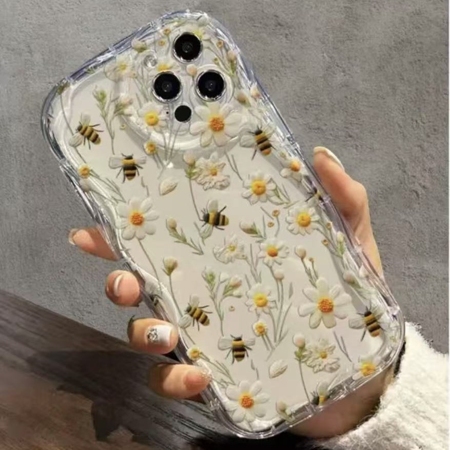 Nueva margarita fresca para iPhone 15promax funda para teléfono móvil Apple 16/14pro Japón y Corea 13/12X