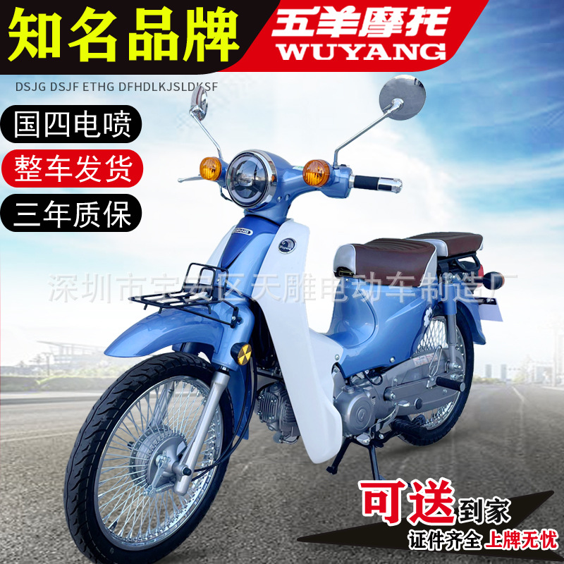 Wuyang marca COCO motocicleta animal 110C de dos ruedas motocicleta de vigas curvas de combustible clásica retro puede estar en la tarjeta