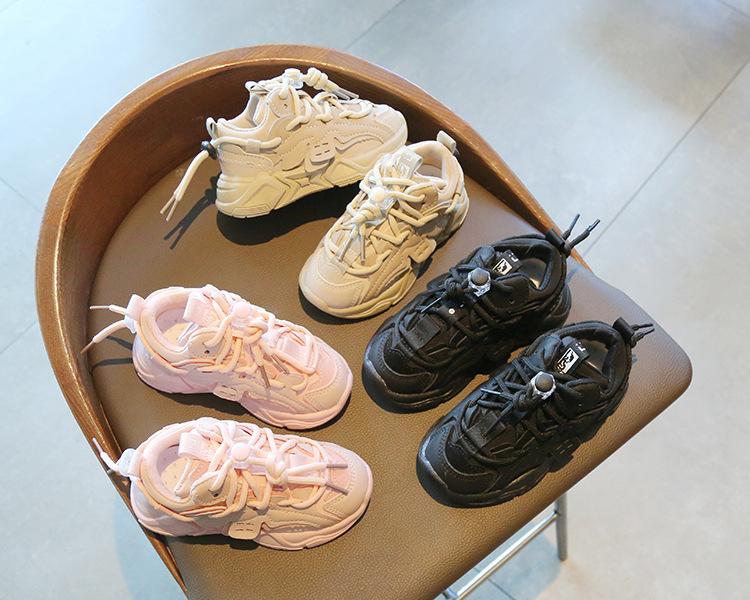 2023 Frühling, Herbst und Winter Kinder Mesh Sportschuhe wasserdichte Leder Papa Schuhe Jungen und Mädchen warme lässige Baumwollschuhe_voghion.com