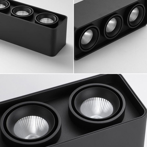 LED square surface-mounted spotlights, bold lamps, ceiling-mounted living room downlights, bedroom aisles, smart main-less lighting