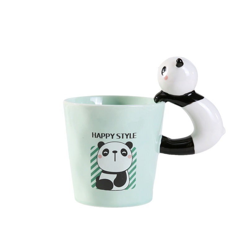 Taza creativa personalizada animal taza de desayuno de cerámica muñeca 3D taza de beber simple mano regalo Taza de alta apariencia