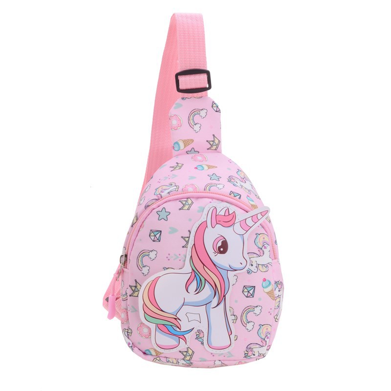 Nuevo comercio exterior bolso infantil caricatura lindo pony bolso de pecho para hombres y mujeres impresión extranjera mini bolso de mochila para niños
