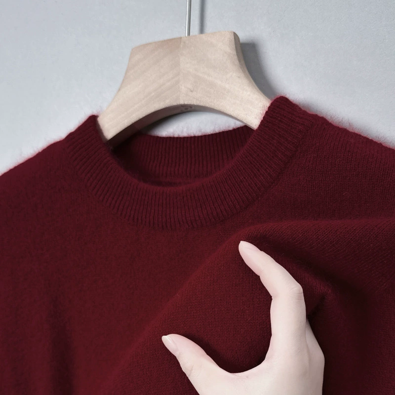 Расцветка свитер, удобная для тела knitted T-shirt для отдыха, 9 цветов, высокий воротник