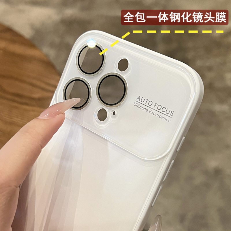 大视窗钢化玻璃适用iphone17promax苹果15软硅胶边框14防摔保护套|undefined