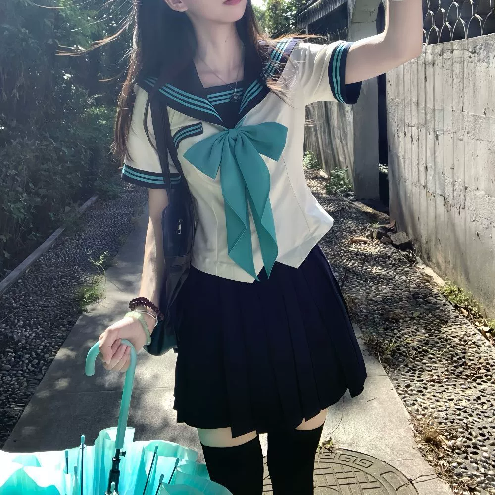 Комплект униформы моряка JK в японском стиле, летний студенческий нежный игривый топ, плиссированная юбка, комплект из двух предметов
