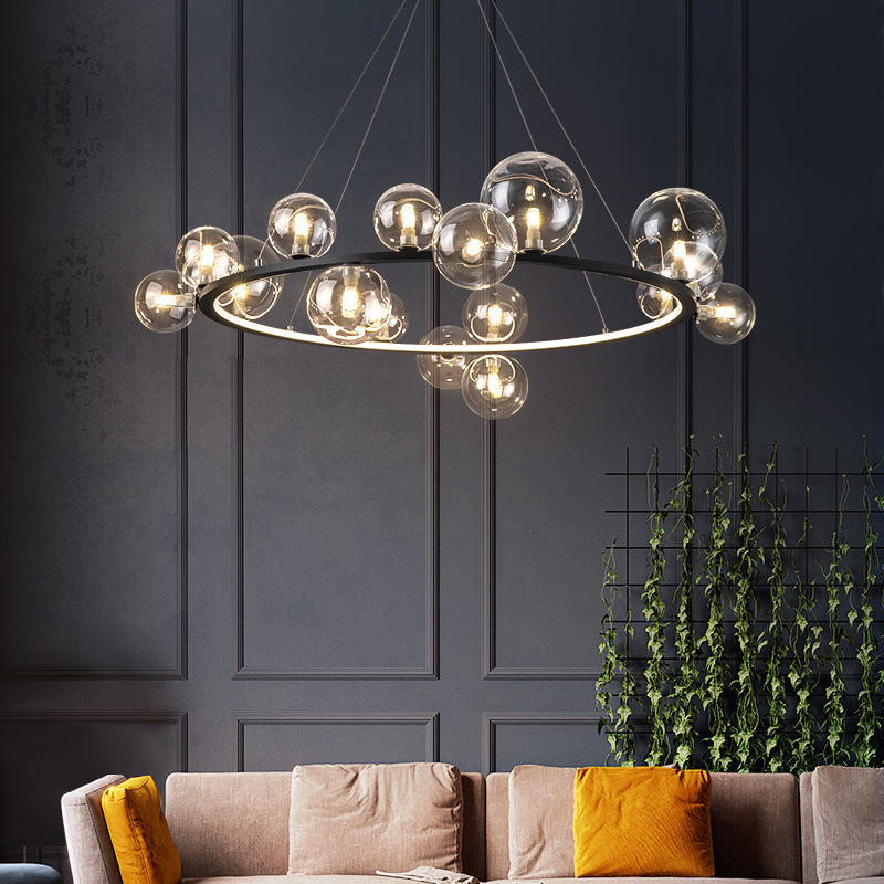 Nordic Creative Ring Bean Chandelier Modern Simple Living Room Dining Room Bedroom Chandelier Commercial Bubble Ball Chandelier Nordic Creative Ring Bean Chandelier Modern Simple Living Room Dining Room Bedroom Chandelier Commercial Bubble Ball Chandelier