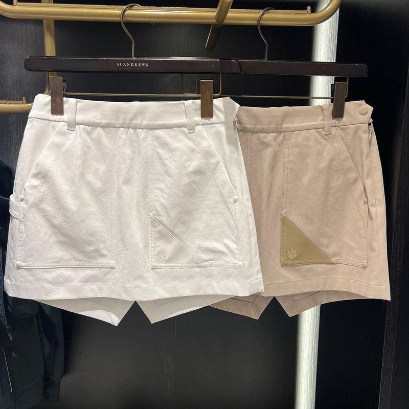 24 New Original Golf Clothing Women's Pure Color Versatile Casual Golf Sports Spring and Summer Pure Color Short Skirts