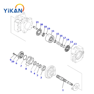 Ötürücü vallar pump transmission shaft 708-2L-22430