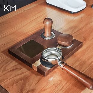 One-piece coffee cloth powder pressing table mat set walnut three-in-one flat filling mat factory wholesale