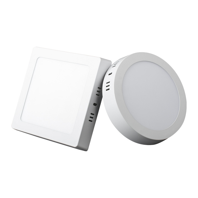 Lámpara de panel de superficie ultrafina LED, proyecto de downlight sin orificios empotrados, lámpara de techo con cambio de luz de tres colores, pasillo de entrada