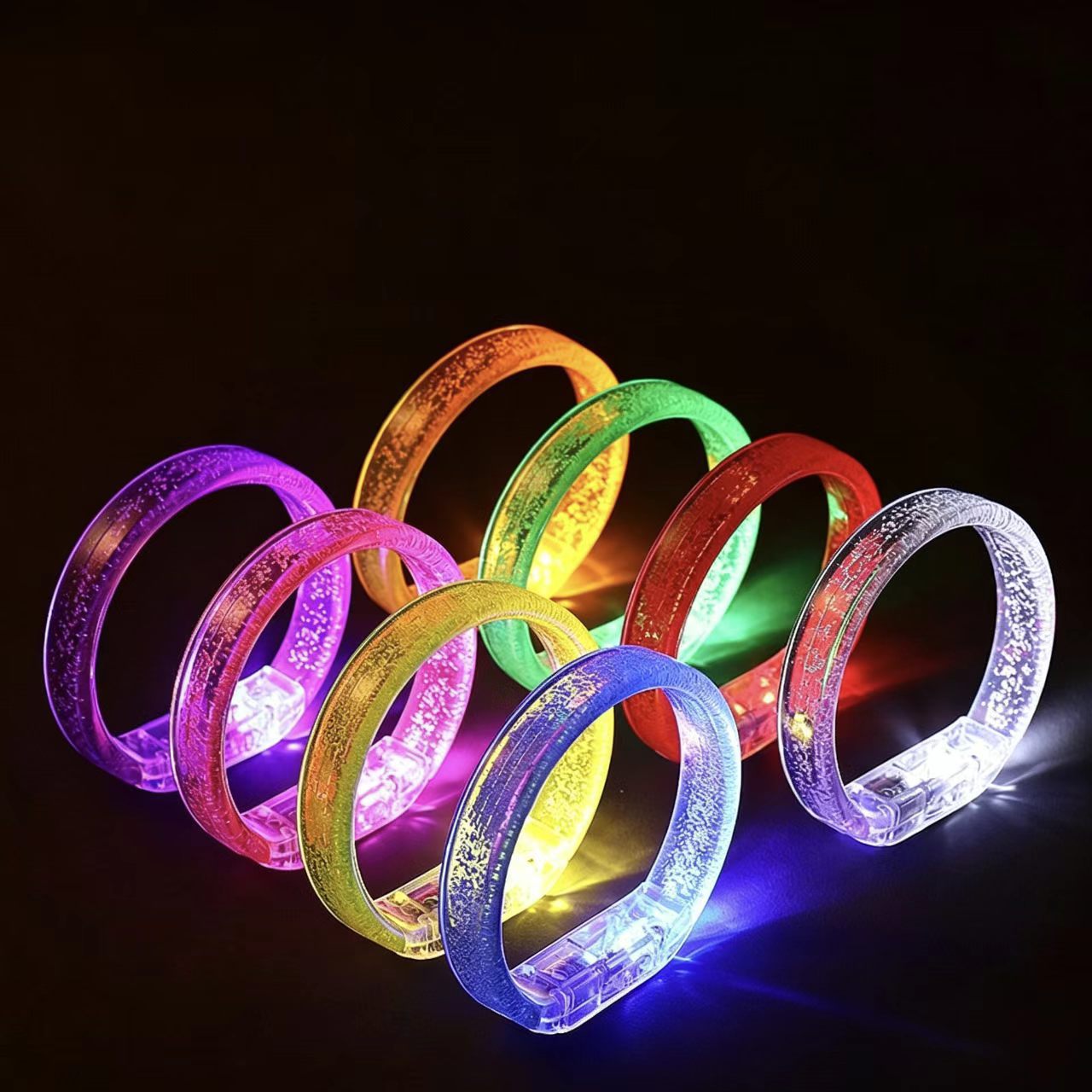 Nueva decoración para niños, pulsera ancha luminosa, joyería, pulsera fluorescente de burbujas, LOGOTIPO privado, empuje, regalo de juguete image 16
