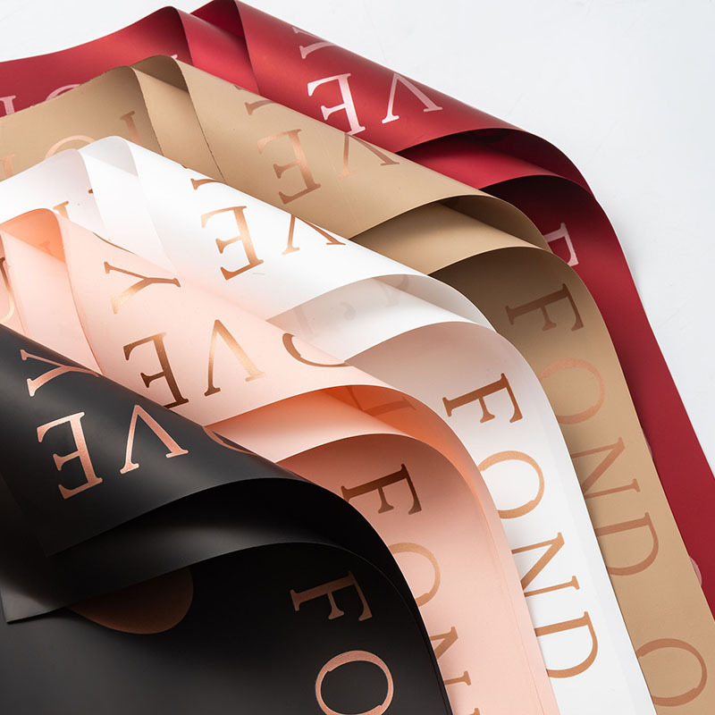 Flor fiesta fábrica de nuevos productos de alto nivel emoción día de la gente papel de embalaje de flores estampado amor florista ramo de papel de embalaje