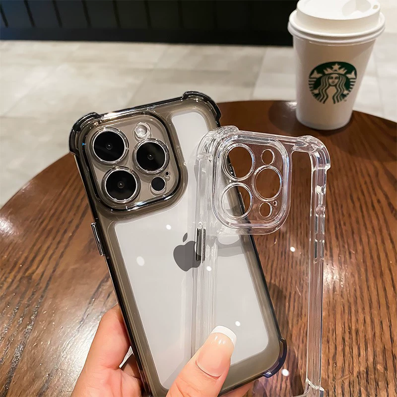 Apple совместимый прозрачный чехол для iPhone 16 Pro, акриловый чехол, защитные уголки, воздушный подушкой, iPhone 15, защитный чехол, iphone, защита от падения