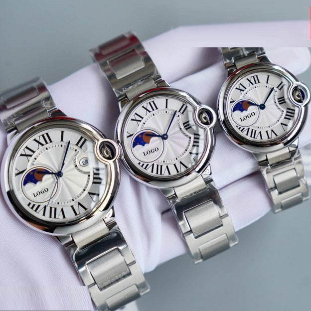 Factory Direct Sales Af V6 Blue Balloon 33mm Fully Automatic Mechanical Watch Fisheye Waterproof Tank Santos Women's Watch