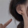 Black summer earrings suitable for men and women, Korean style, 925 sample silver, 2023 collection