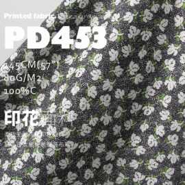 全棉高密柔软无弹纯棉印花面料装饰连衣裙童装服装布料PD453