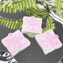 DIY亚克力kt吊牌串珠材料通孔卡通盲盒配饰diy手机链钥匙扣