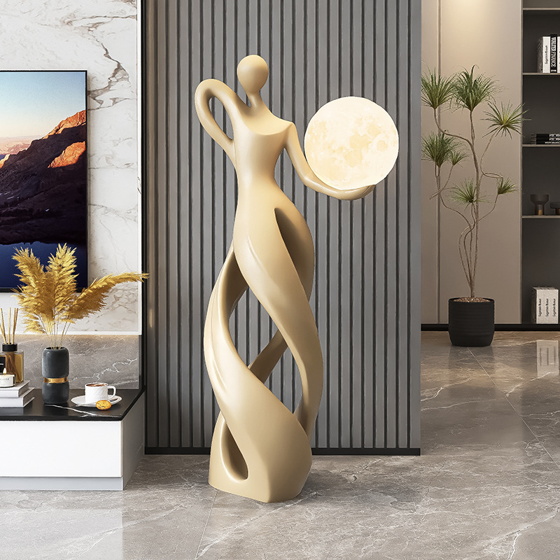 Abstract Art Characters Large Floor Lamp Ornaments Living Room TV Cabinet Sofa Side Ornaments Business Opening housewarming gifts