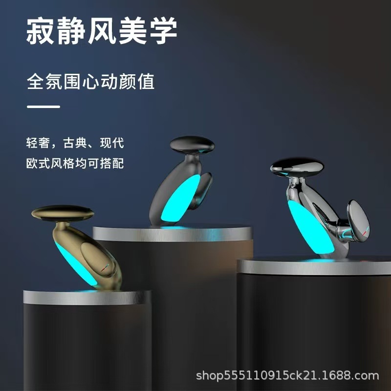Cross-border pull-out ET ambient light faucet, bathroom washbasin, spaceship, universal waterfall, four-speed cold and hot water faucet Item Picture