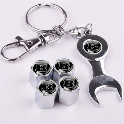 Glc Tire Valve Cap Anti-Theft, valve - wrench-silver-b-mark-4-pieces