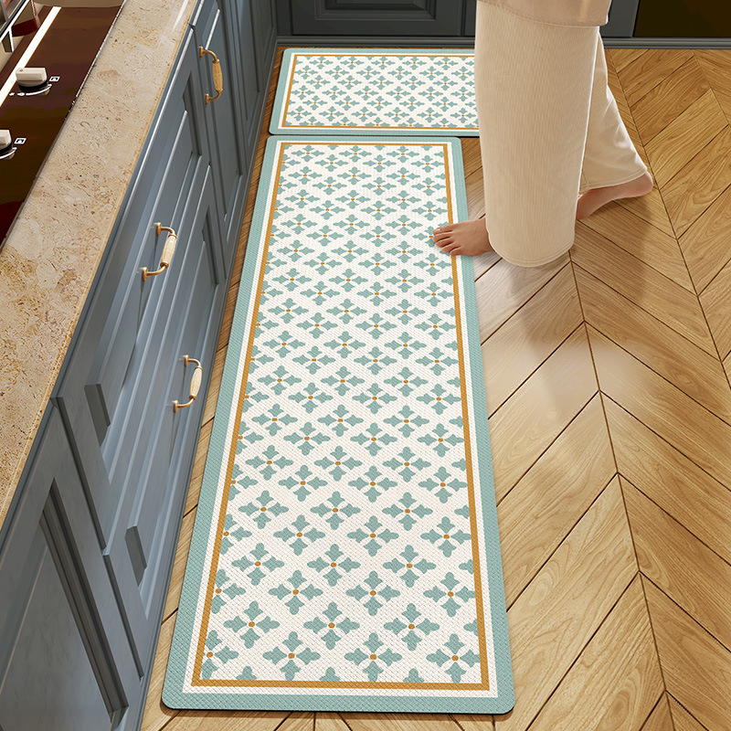 Dajiang modern minimalist kitchen non-slip mat floor mat household aisle leather thickened waterproof mat oil-proof foot mat