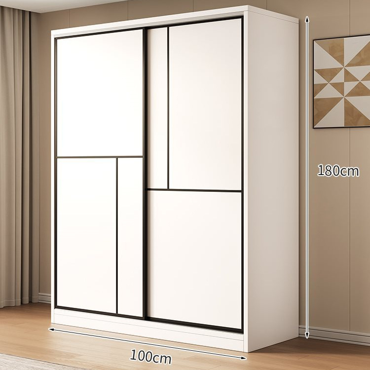 2도어 [아트 웜화이트] 길이 100cm 옷장 업그레이드 및 두꺼워짐