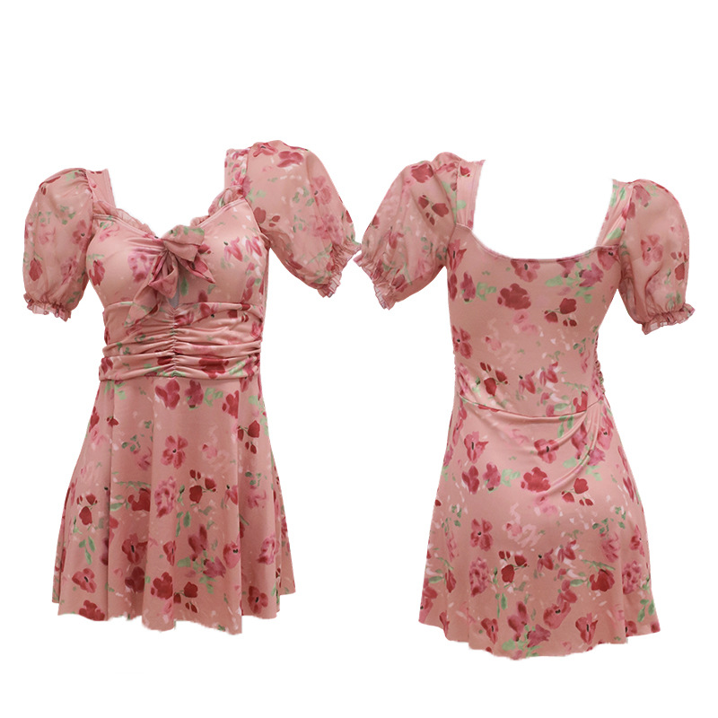 Gordas mm trajes de baño de flor picada de alta calidad super inmortal puro deseo conservador niñas mono vestido de vestir el vientre trajes de baño adelgazantes